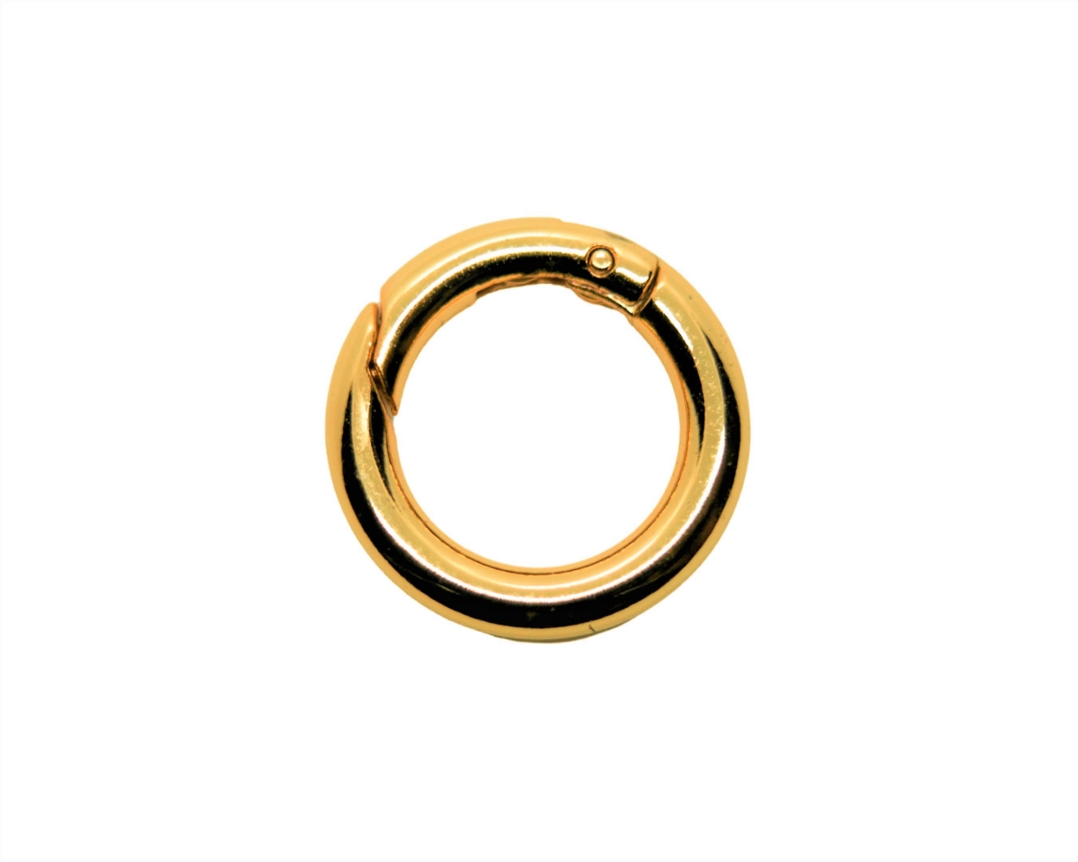 Карабин-бейл кольцо; цвет золото, 22мм