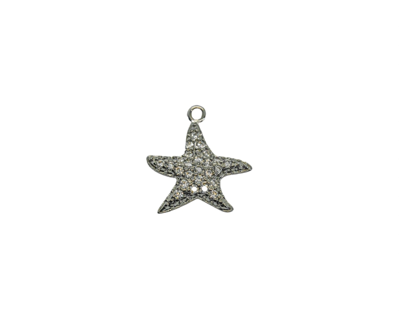 Подвеска морская звезда цвет серебро, 16мм