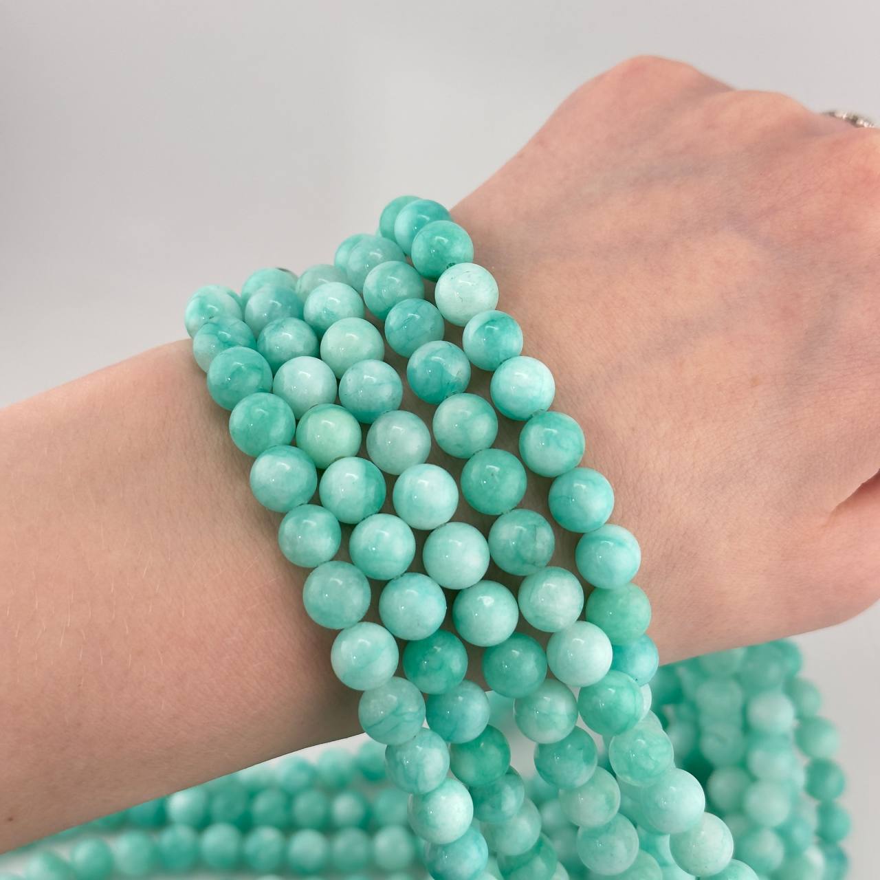 Бусины Халцедон размер 8мм натуральный камень