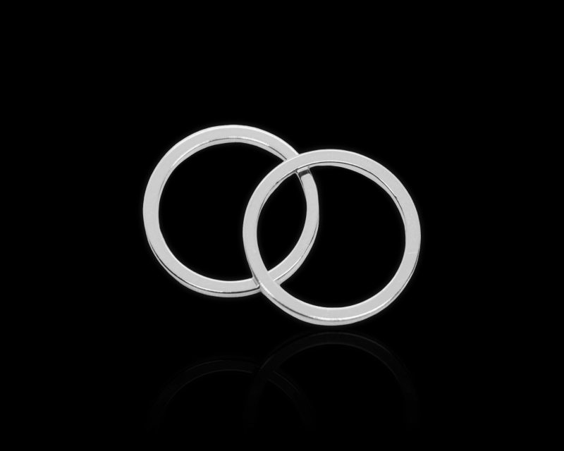Кольцо гладкое без дополнительных отверстий цвет серебро 16мм